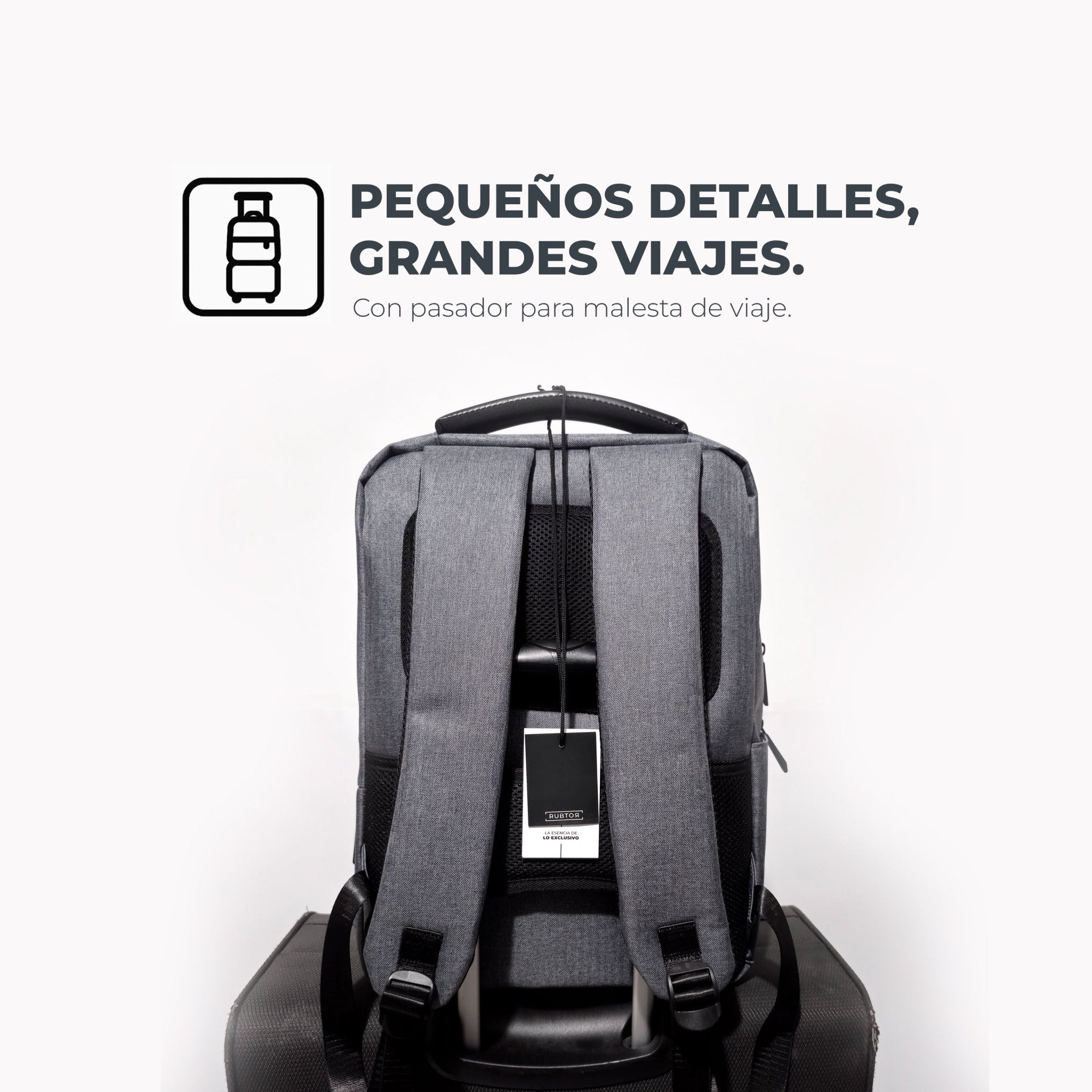 Morral Ejecutiva RUBTOR Gray Pora | minimalista unisex - RUBTOR