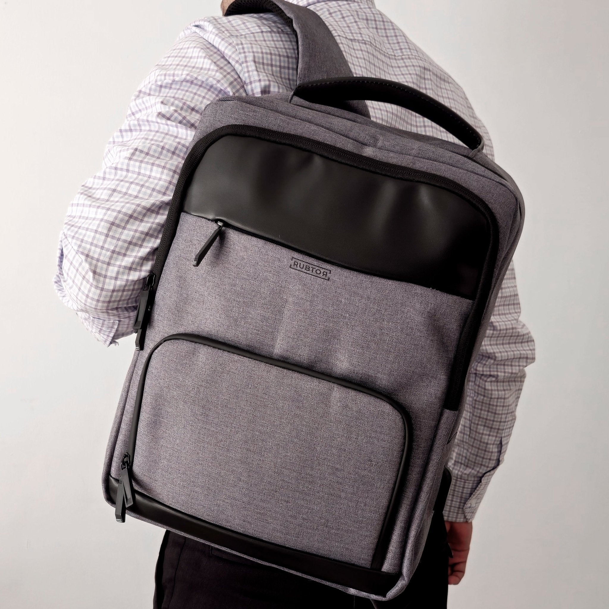 Morral Ejecutiva RUBTOR Gray Pora | minimalista unisex - RUBTOR