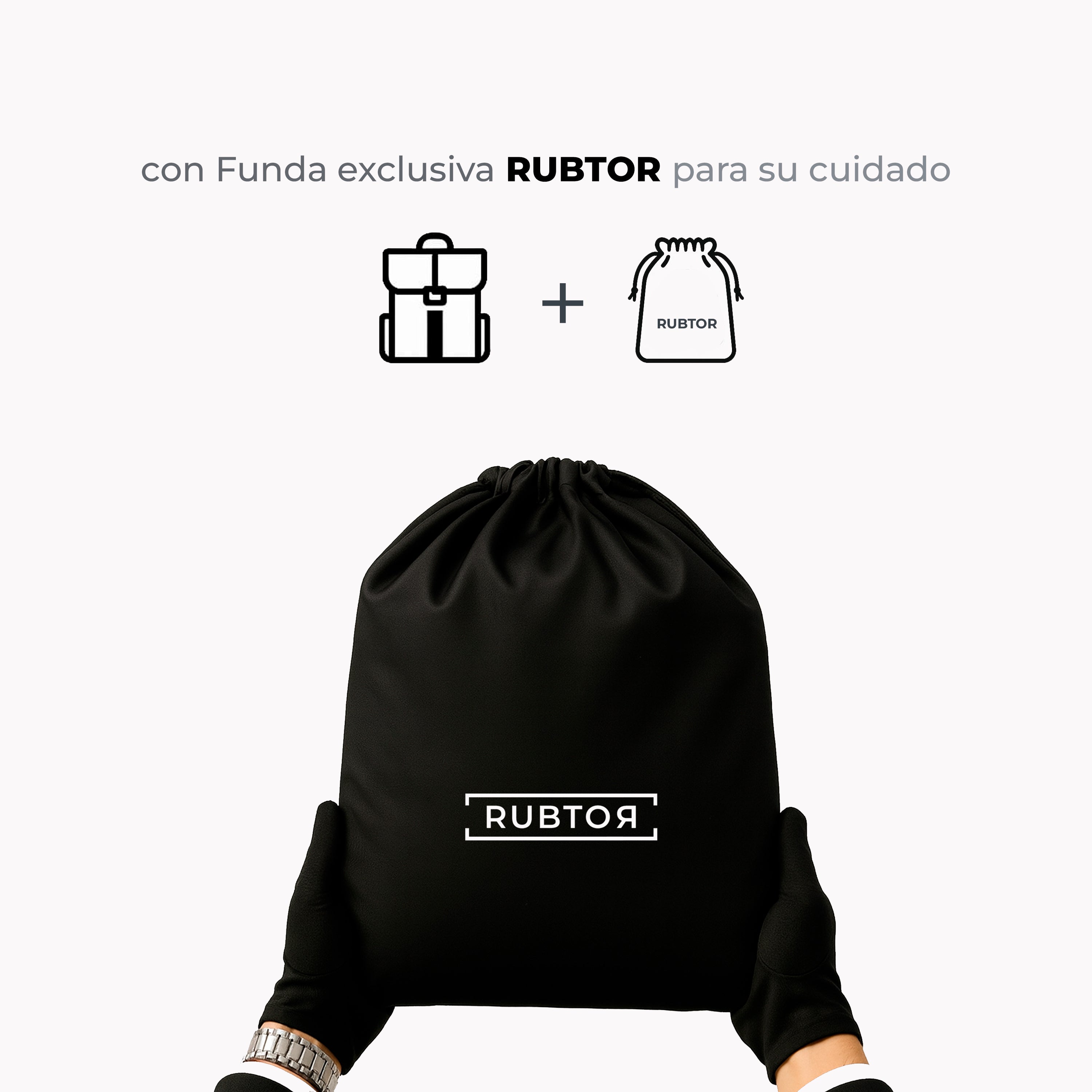 Bandolera RUBTOR Black | minimalista unisex resistente a salpicaduras