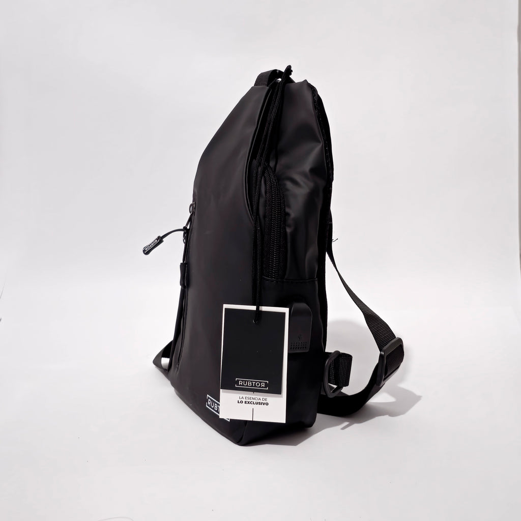 Bandolera RUBTOR Black | minimalista unisex resistente a salpicaduras