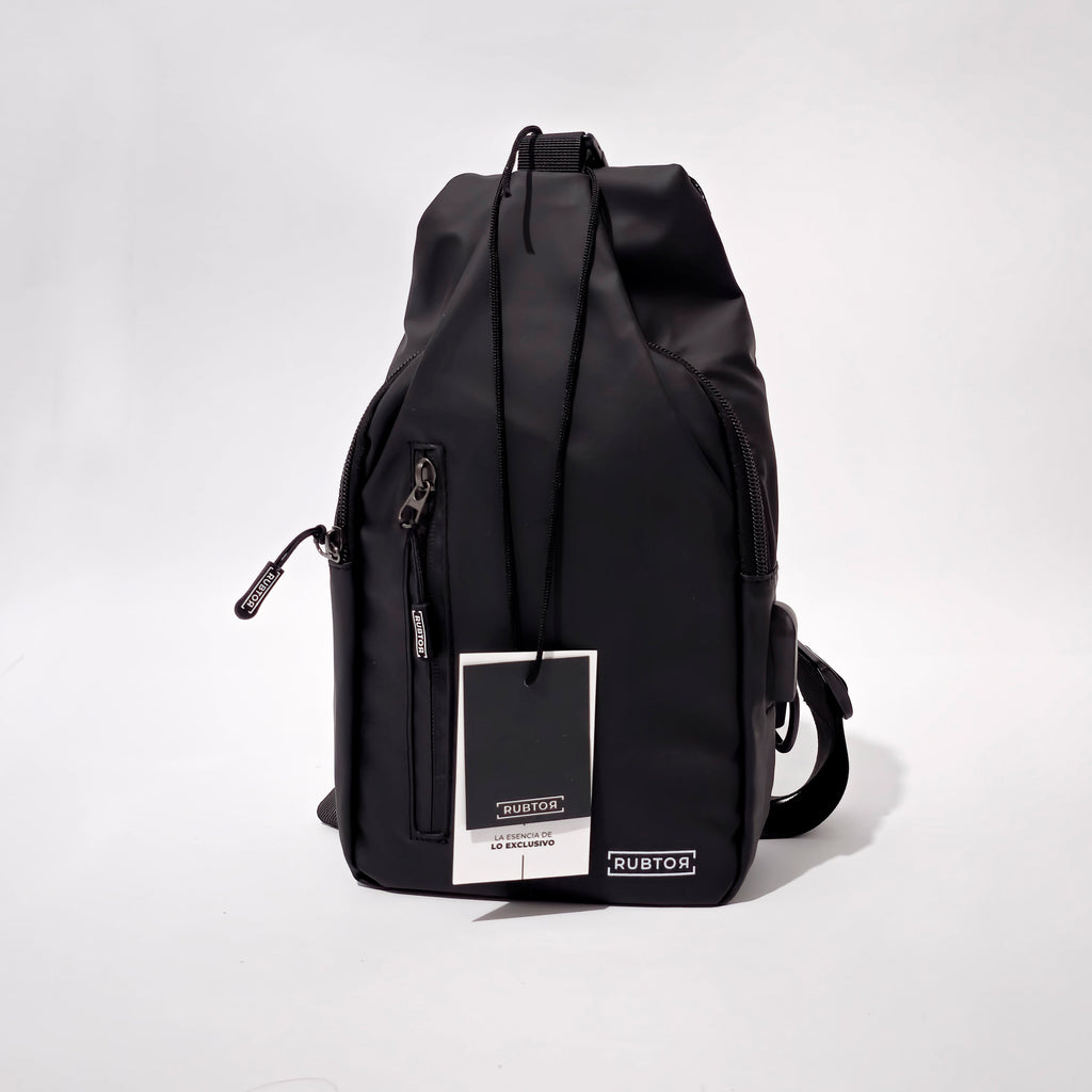 Bandolera RUBTOR Black | minimalista unisex resistente a salpicaduras