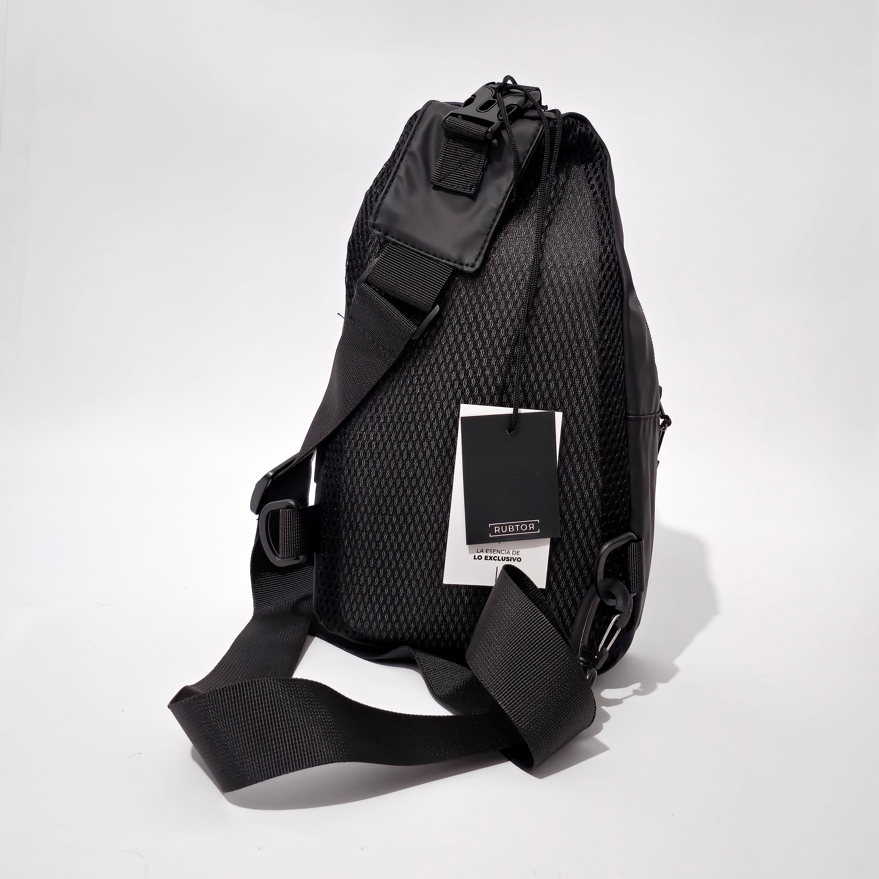 Bandolera RUBTOR Black | minimalista unisex resistente a salpicaduras