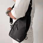 Bandolera RUBTOR Black | minimalista unisex resistente a salpicaduras - RUBTOR