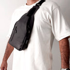 Bandolera RUBTOR Black | minimalista unisex resistente a salpicaduras - RUBTOR
