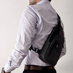 Bandolera RUBTOR Black | minimalista unisex resistente a salpicaduras - RUBTOR
