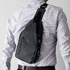 Bandolera RUBTOR Black | minimalista unisex resistente a salpicaduras - RUBTOR