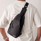 Bandolera RUBTOR Black | minimalista unisex resistente a salpicaduras - RUBTOR