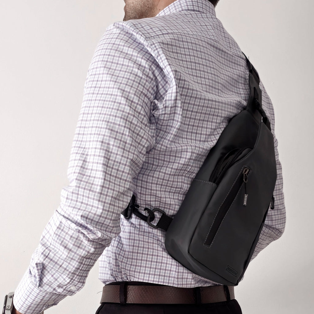Bandolera RUBTOR Gray | minimalista unisex resistente a salpicaduras - RUBTOR