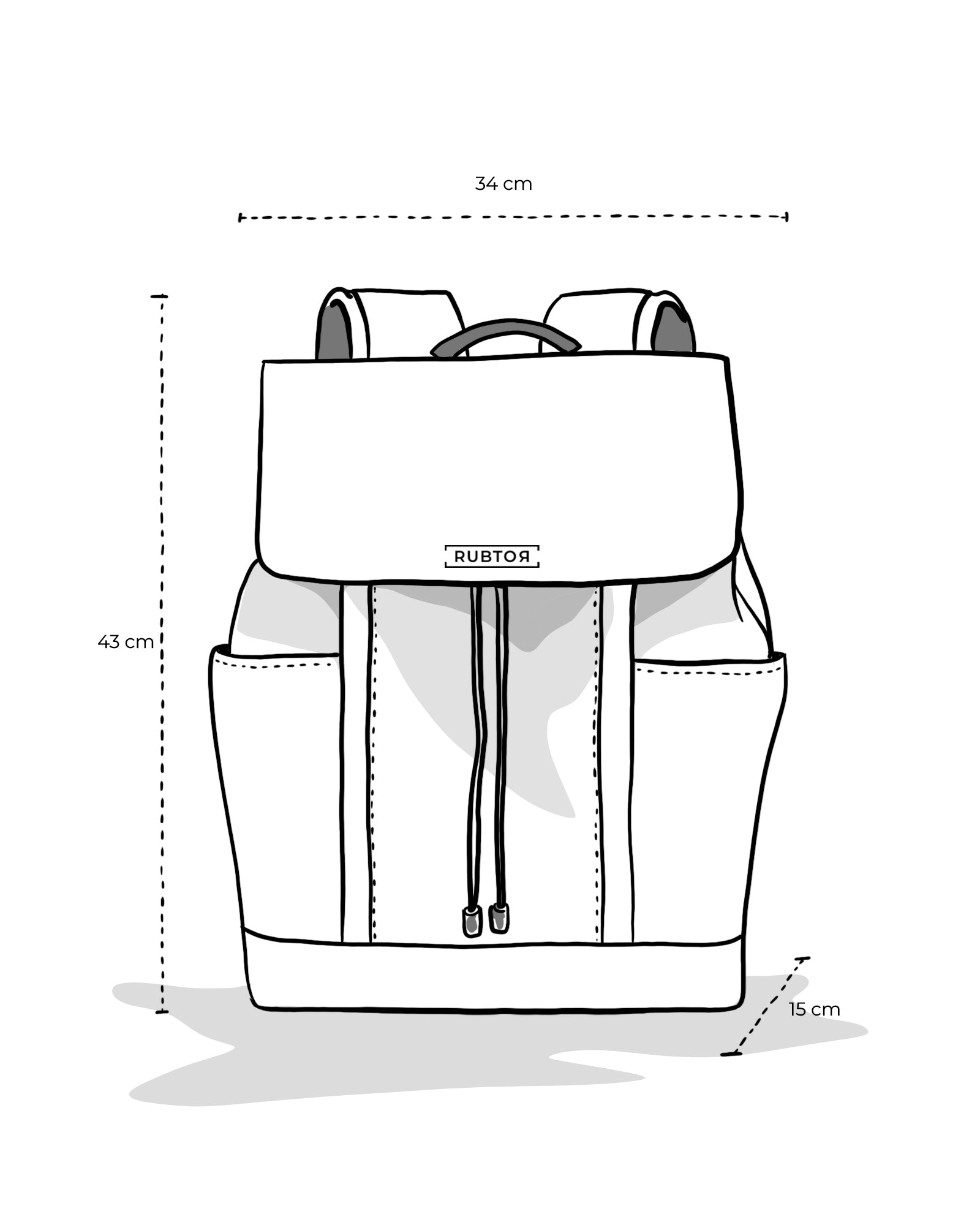 Morral Casual RUBTOR Black Port | minimalista unisex