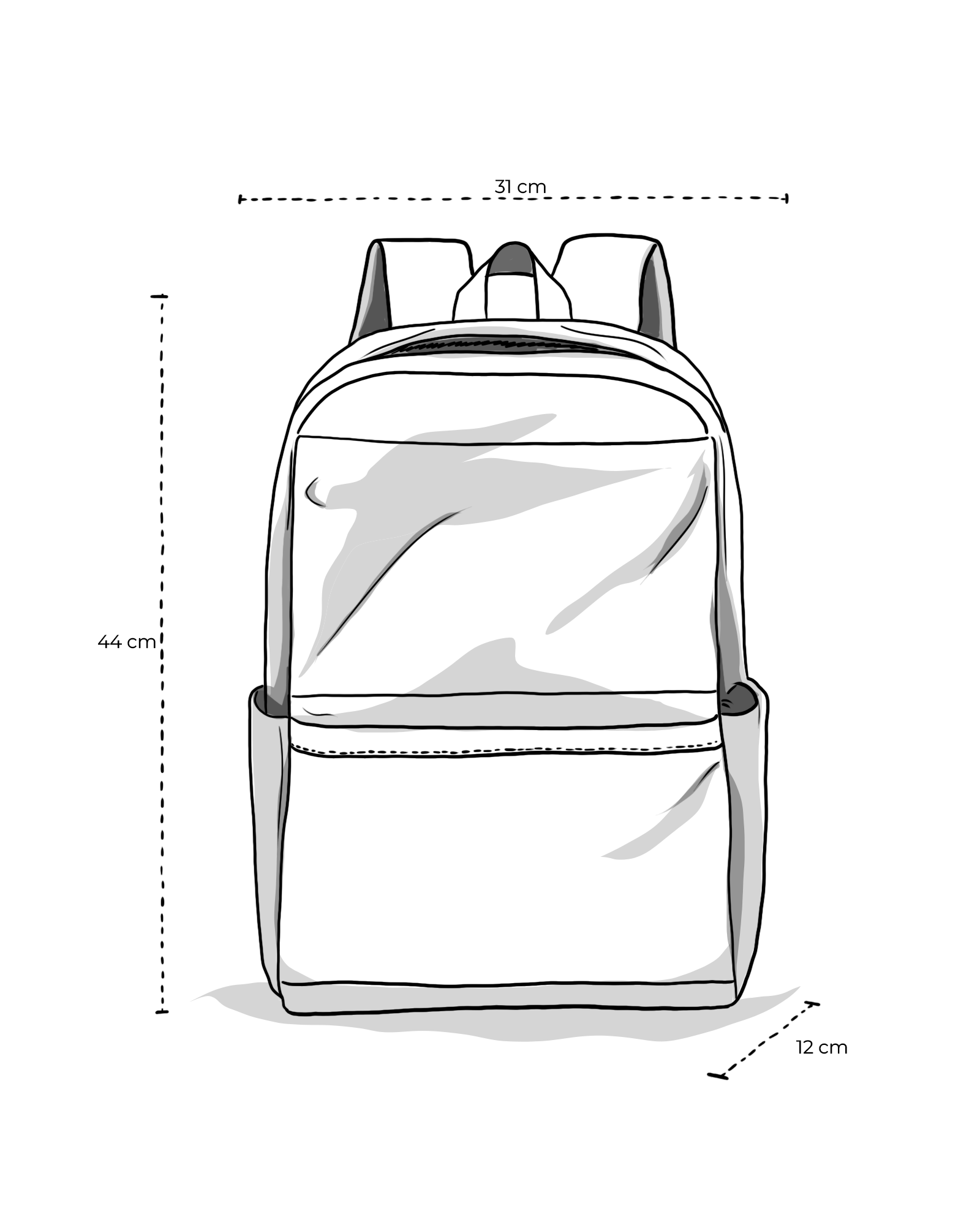 Morral Casual RUBTOR Black Pora | minimalista unisex
