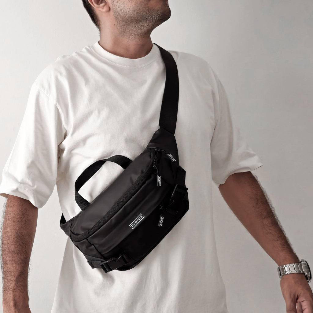 Canguro RUBTOR Black | urbana unisex resistente a salpicaduras - RUBTOR