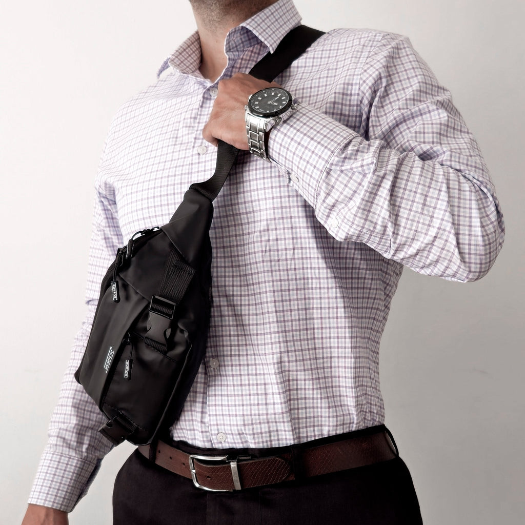 Canguro RUBTOR Black | urbana unisex resistente a salpicaduras - RUBTOR