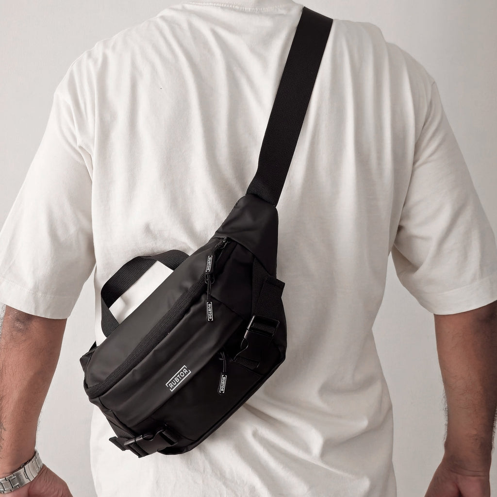 Canguro RUBTOR Black | urbana unisex resistente a salpicaduras - RUBTOR