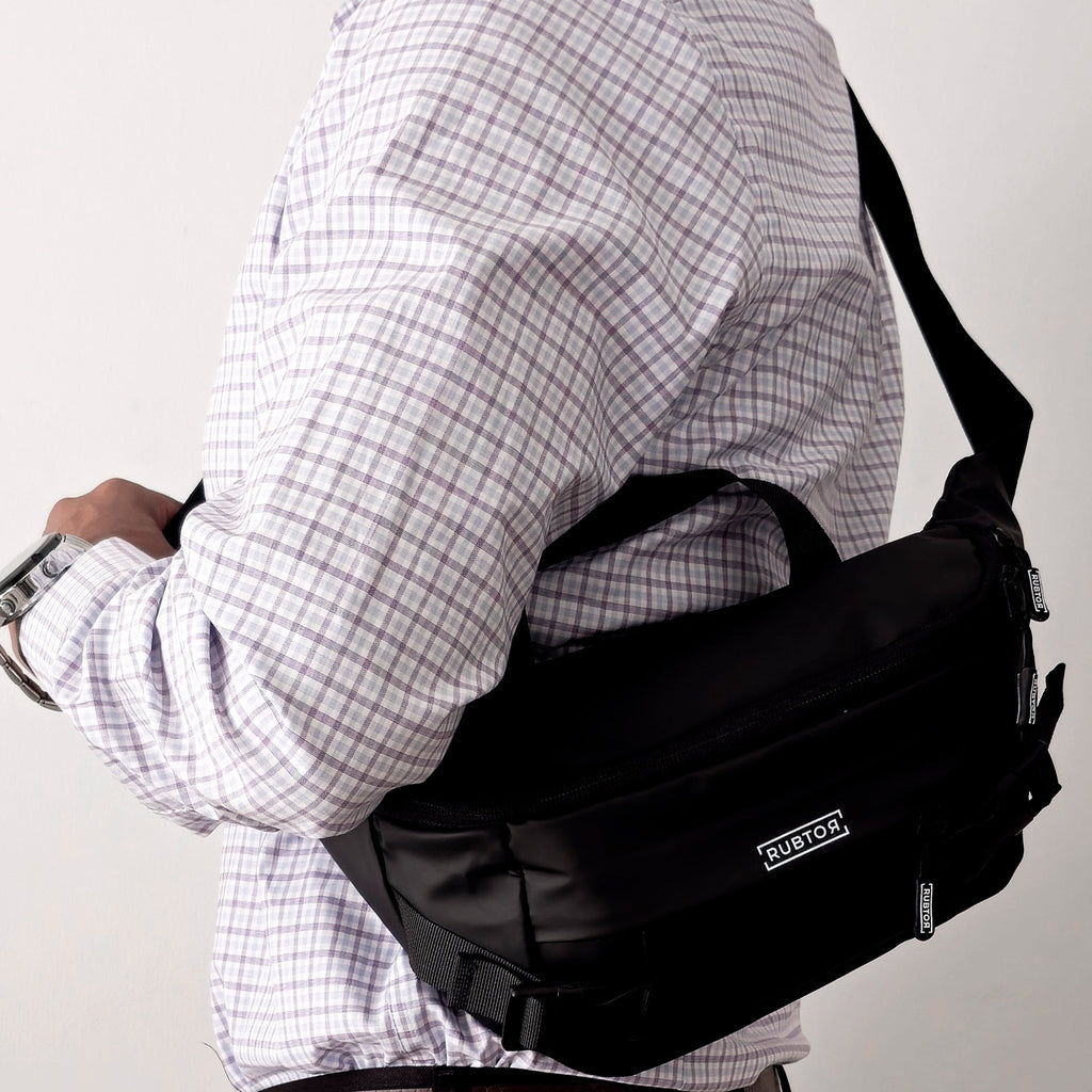 Canguro RUBTOR Black | urbana unisex resistente a salpicaduras - RUBTOR