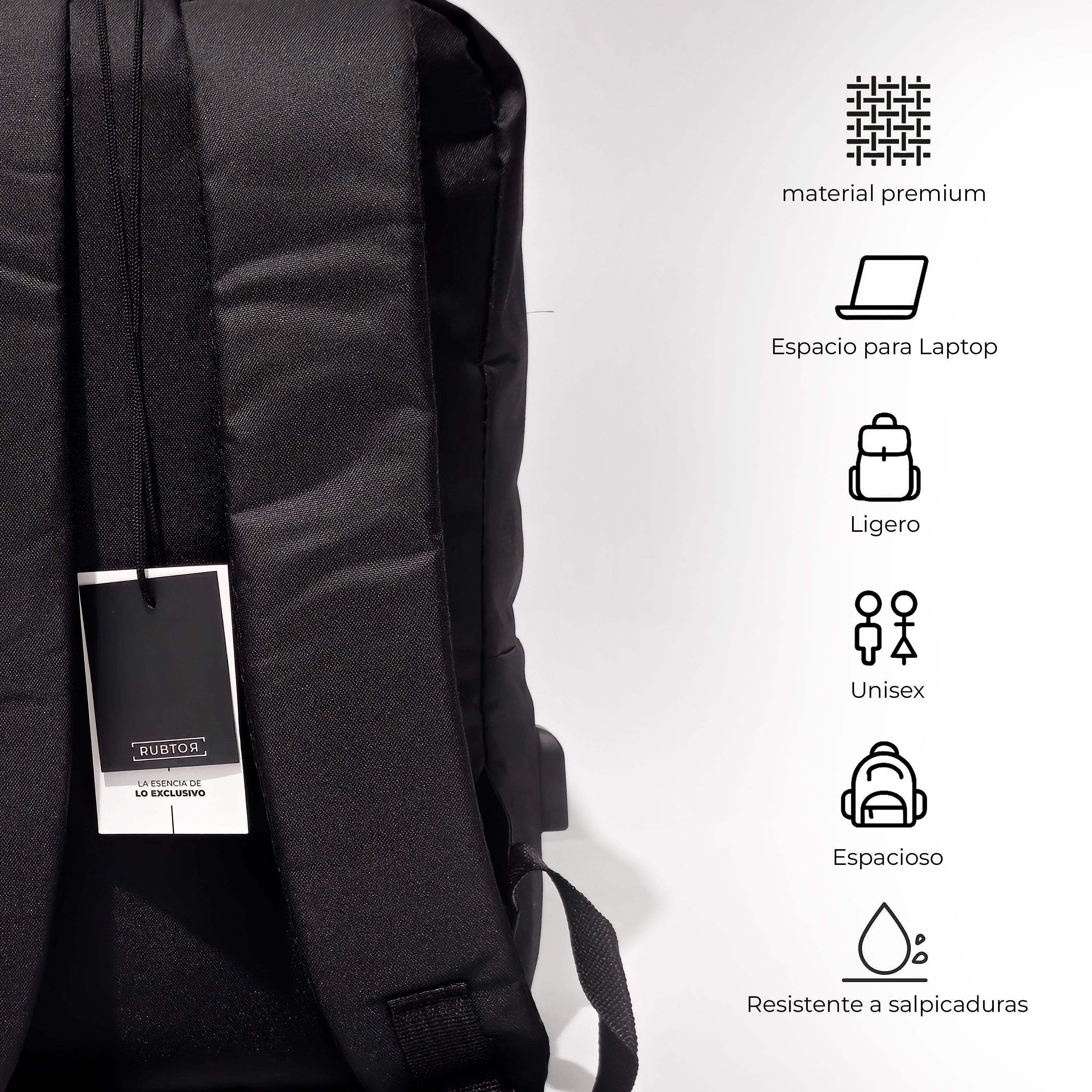 Morral Ejecutiva RUBTOR Black Vort | minimalista unisex