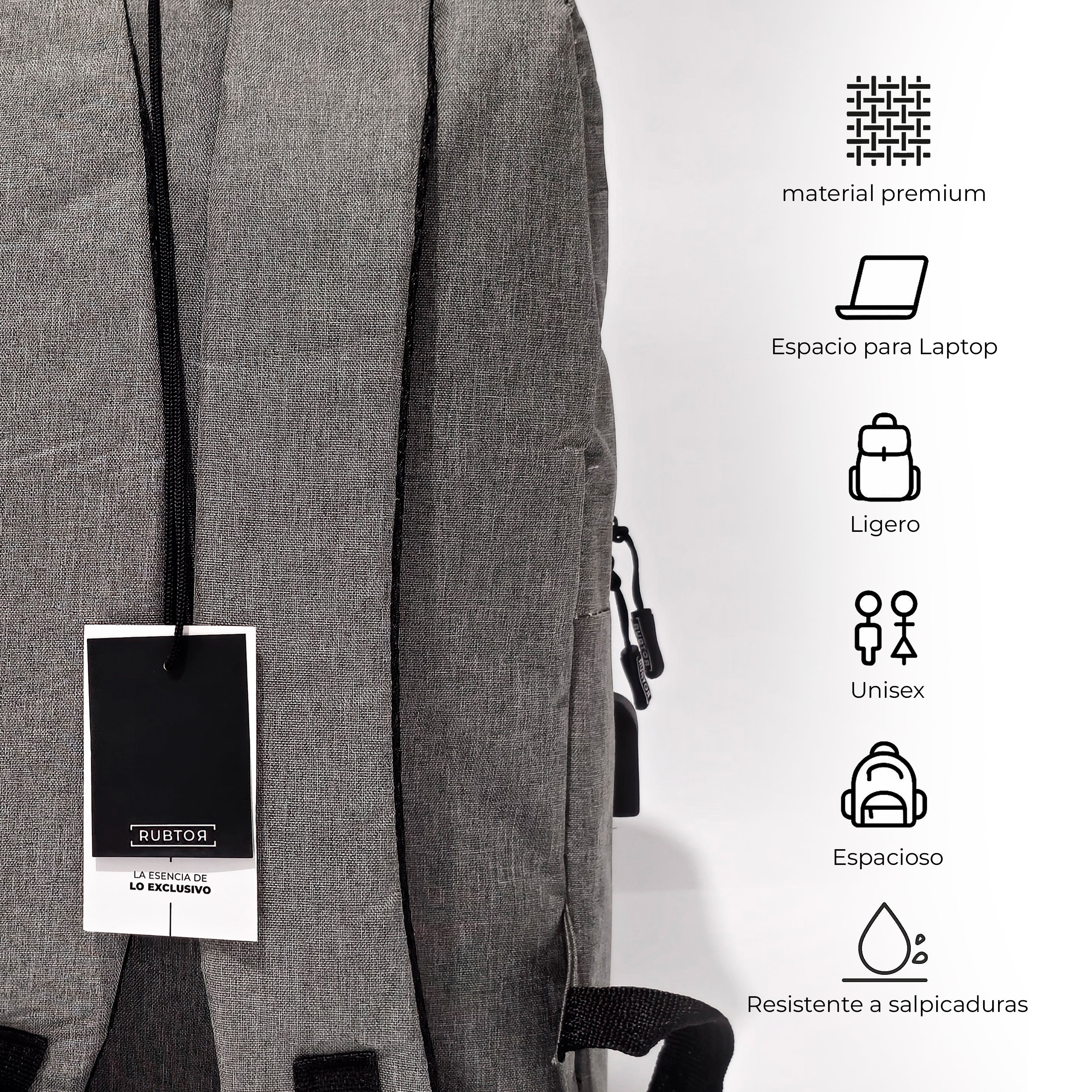 Morral Ejecutiva RUBTOR Gray Vort | minimalista unisex
