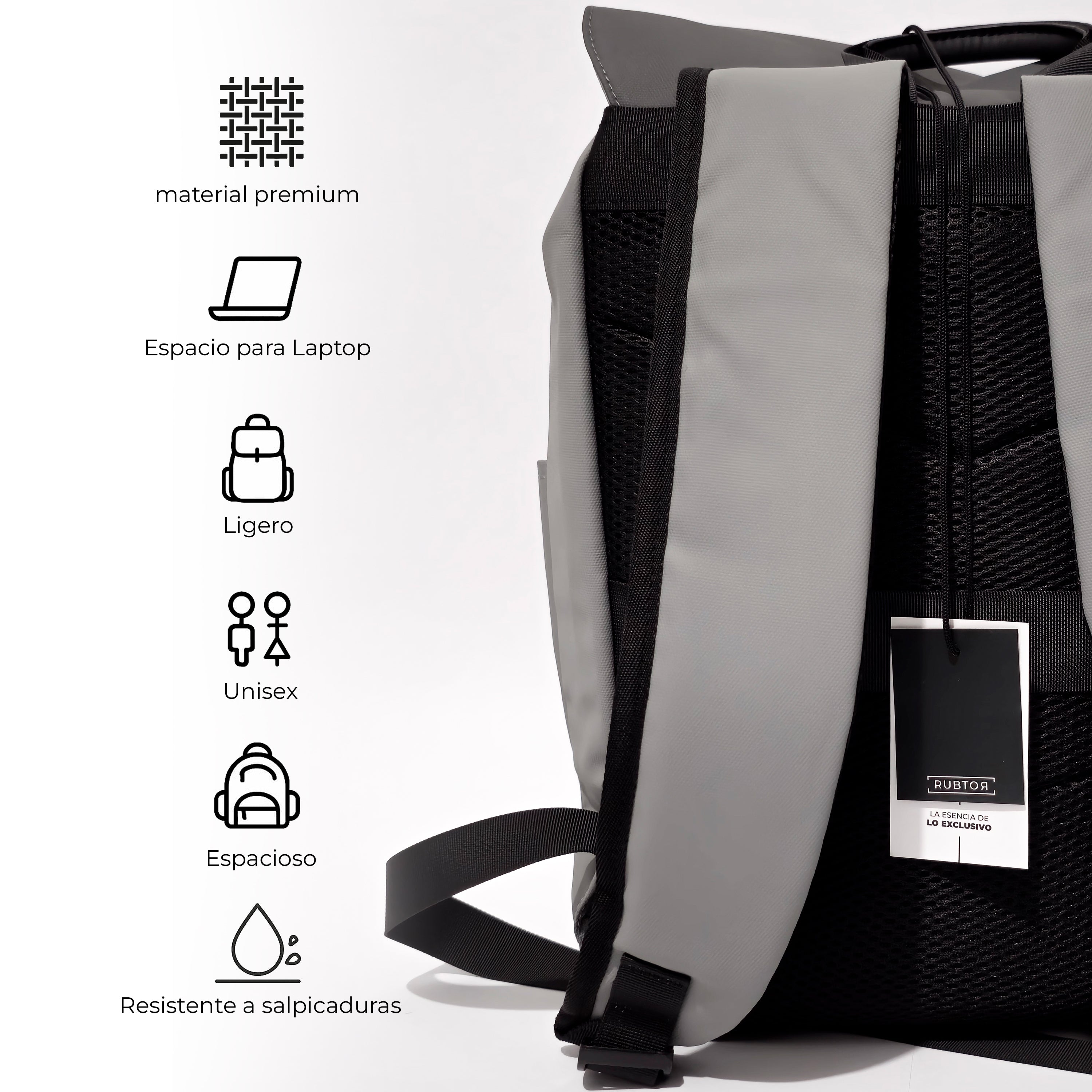 Morral Casual RUBTOR Gray Port | minimalista unisex