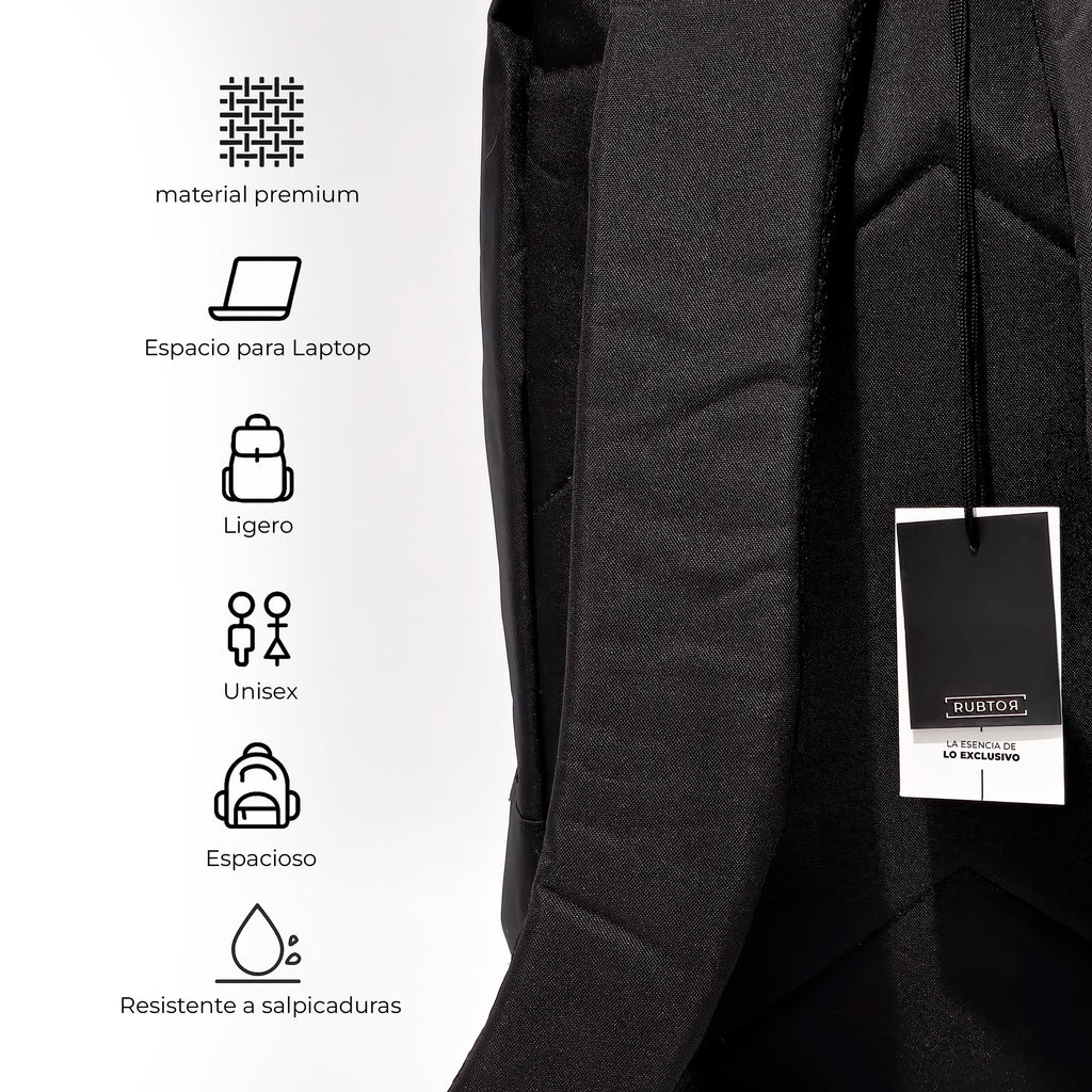 Morral Casual RUBTOR Black Vora | minimalista unisex