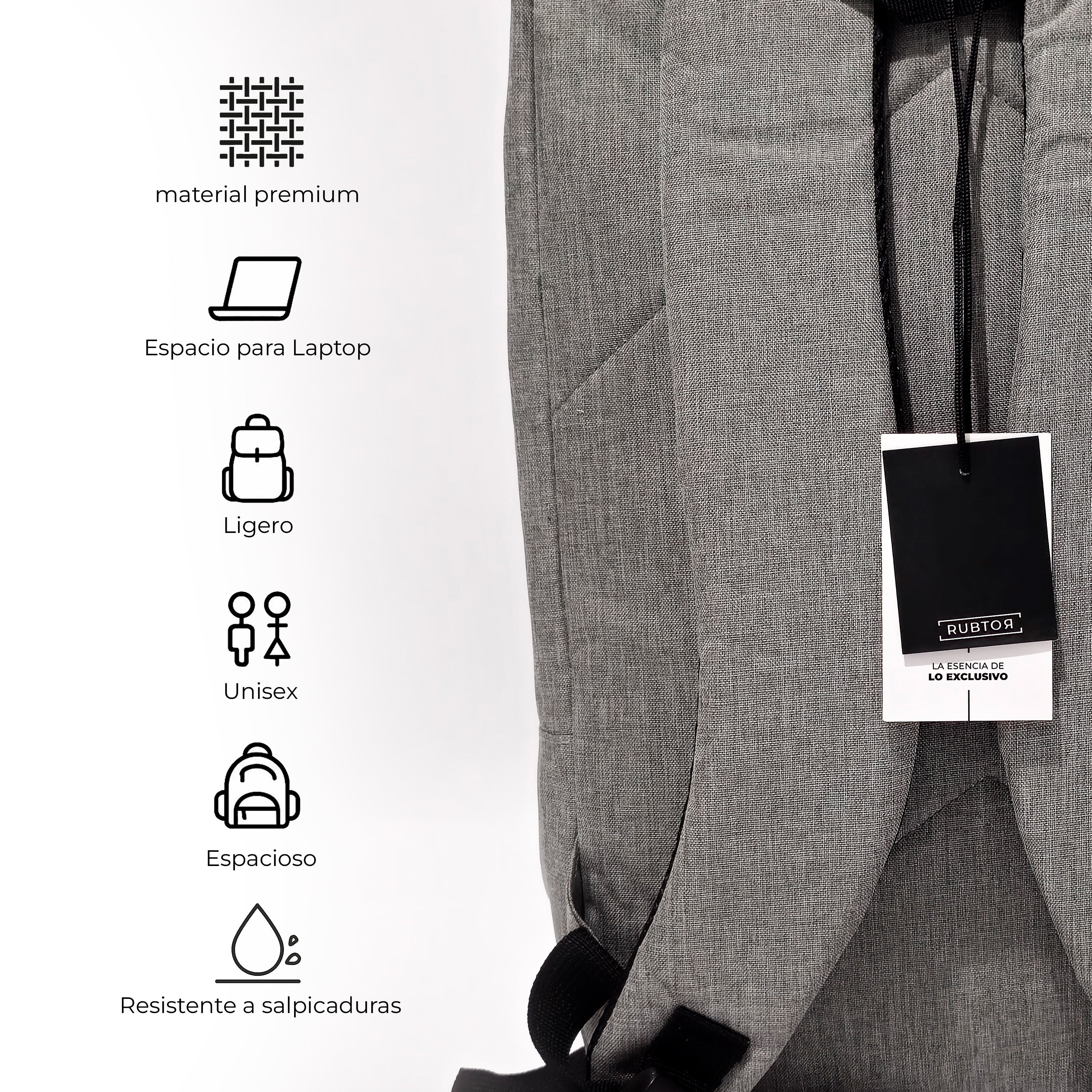 Morral Casual RUBTOR Gray Vora | minimalista unisex