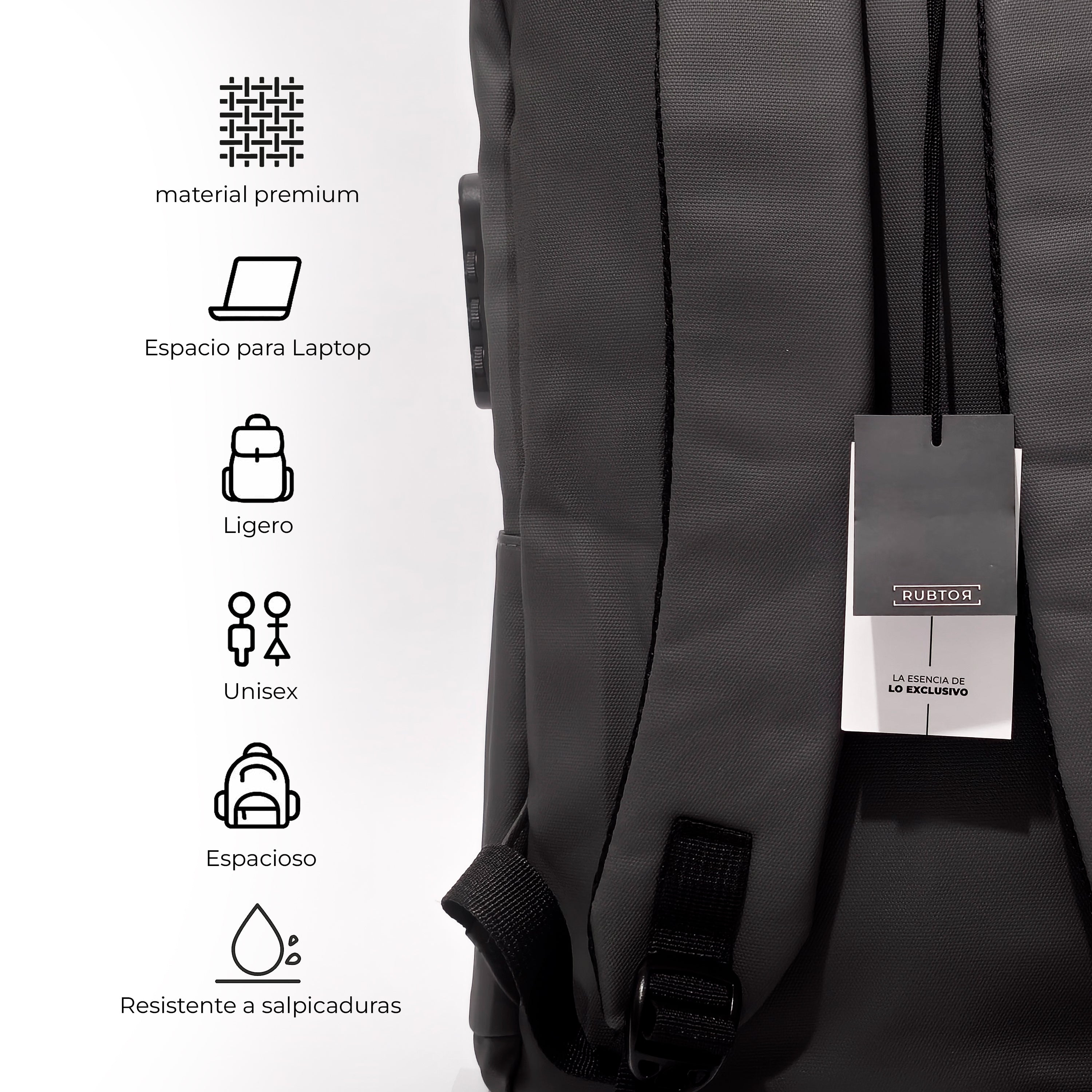 Morral Ejecutivo RUBTOR Gray Port | minimalista unisex