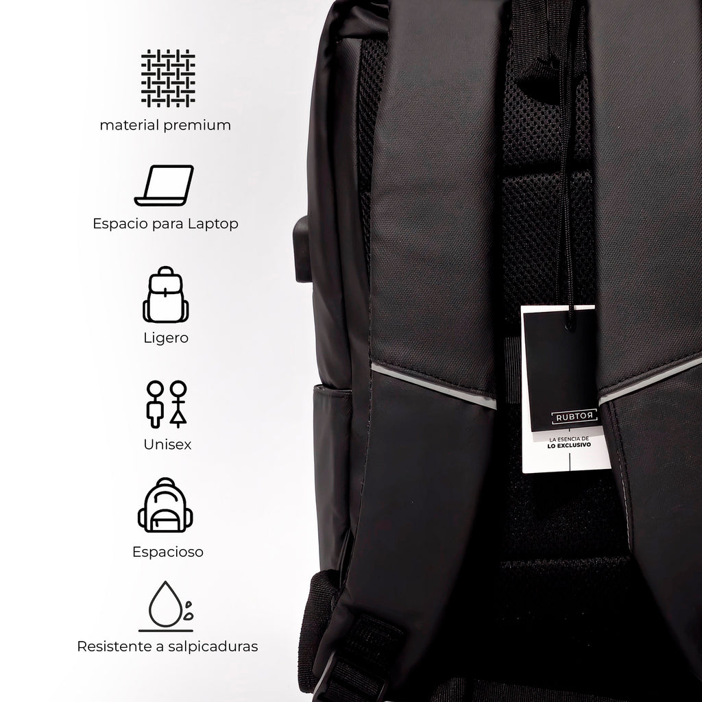 Morral Casual RUBTOR Black Vort | minimalista unisex