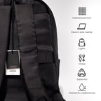 Morral Casual RUBTOR Black Pora | minimalista unisex - RUBTOR
