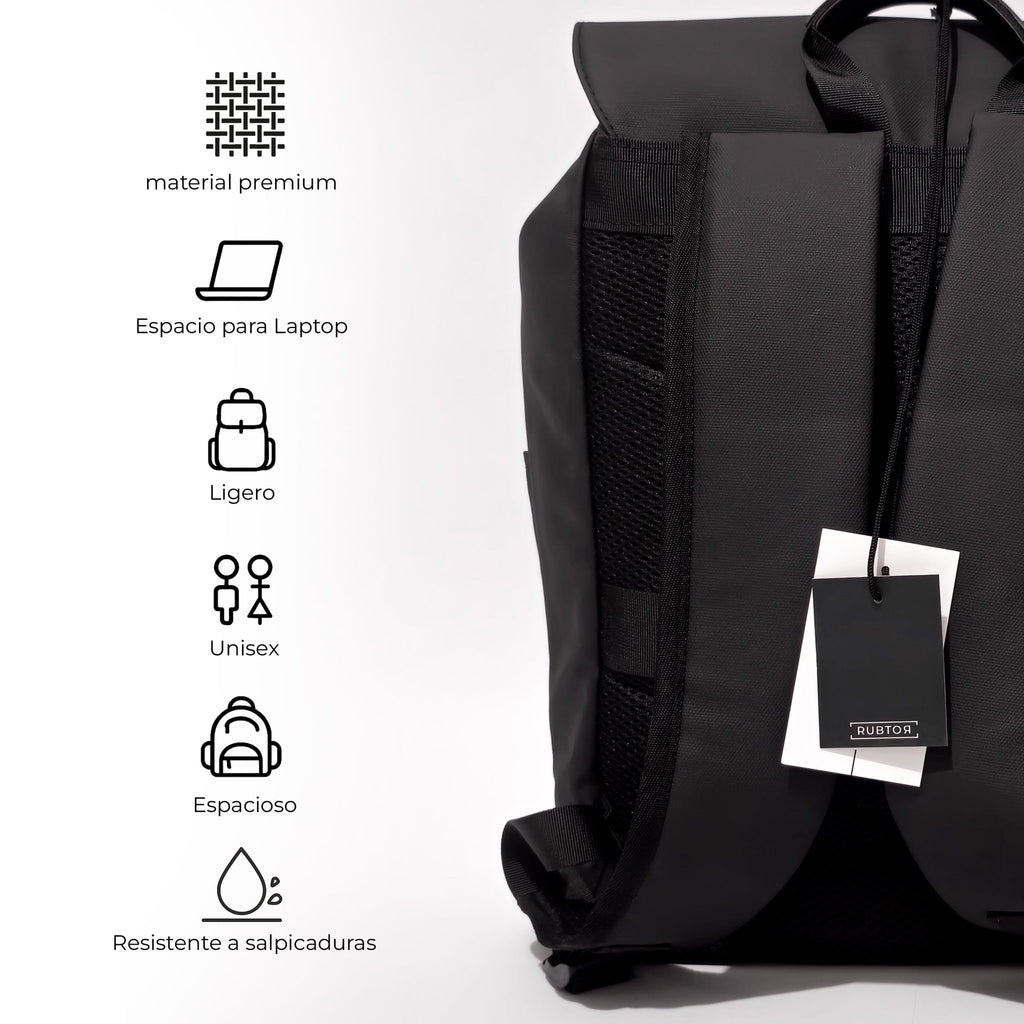 Morral Casual RUBTOR Black Port | minimalista unisex - RUBTOR