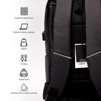 Morral Casual RUBTOR Black Vort | minimalista unisex - RUBTOR