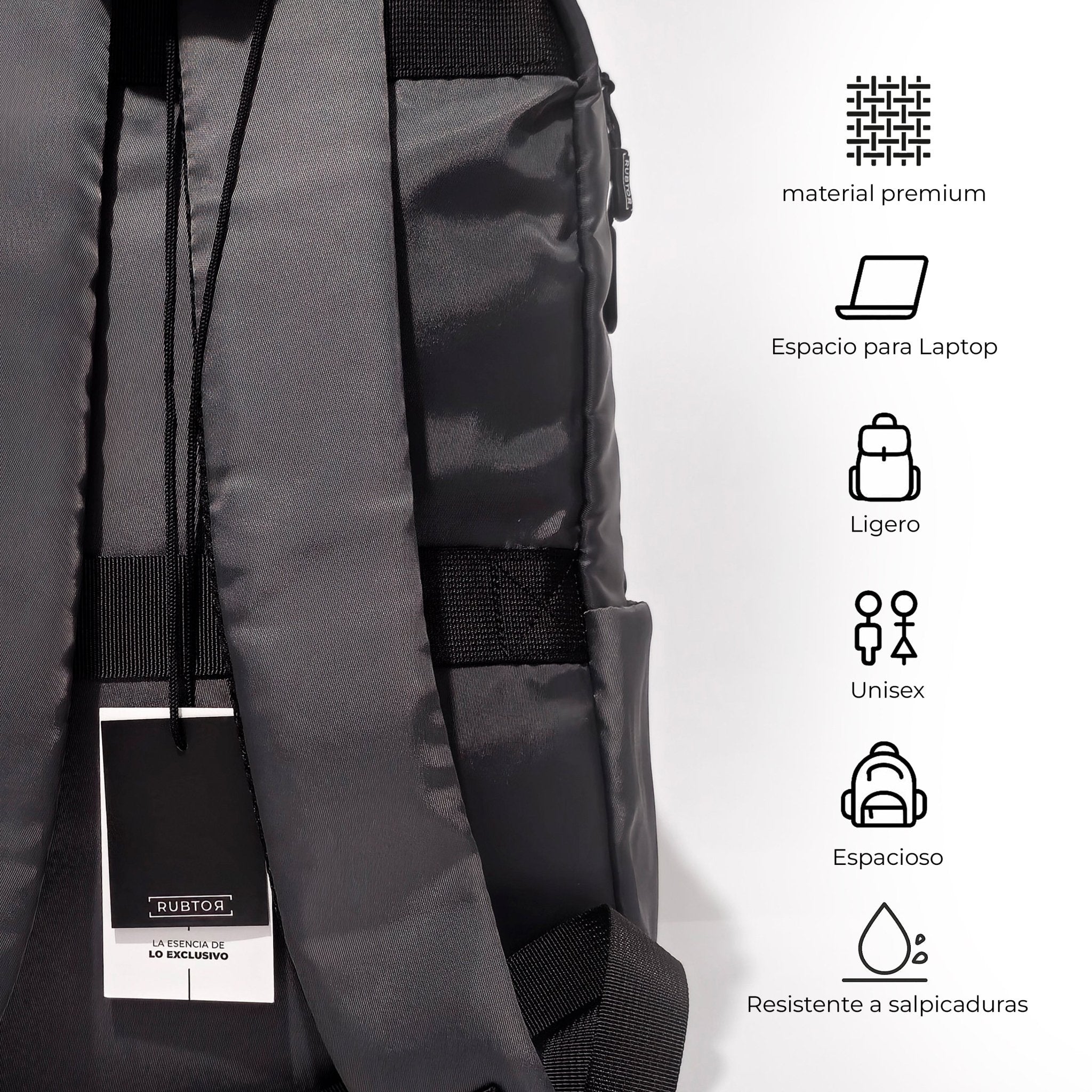 Morral Casual RUBTOR Gray Pora | minimalista unisex - RUBTOR