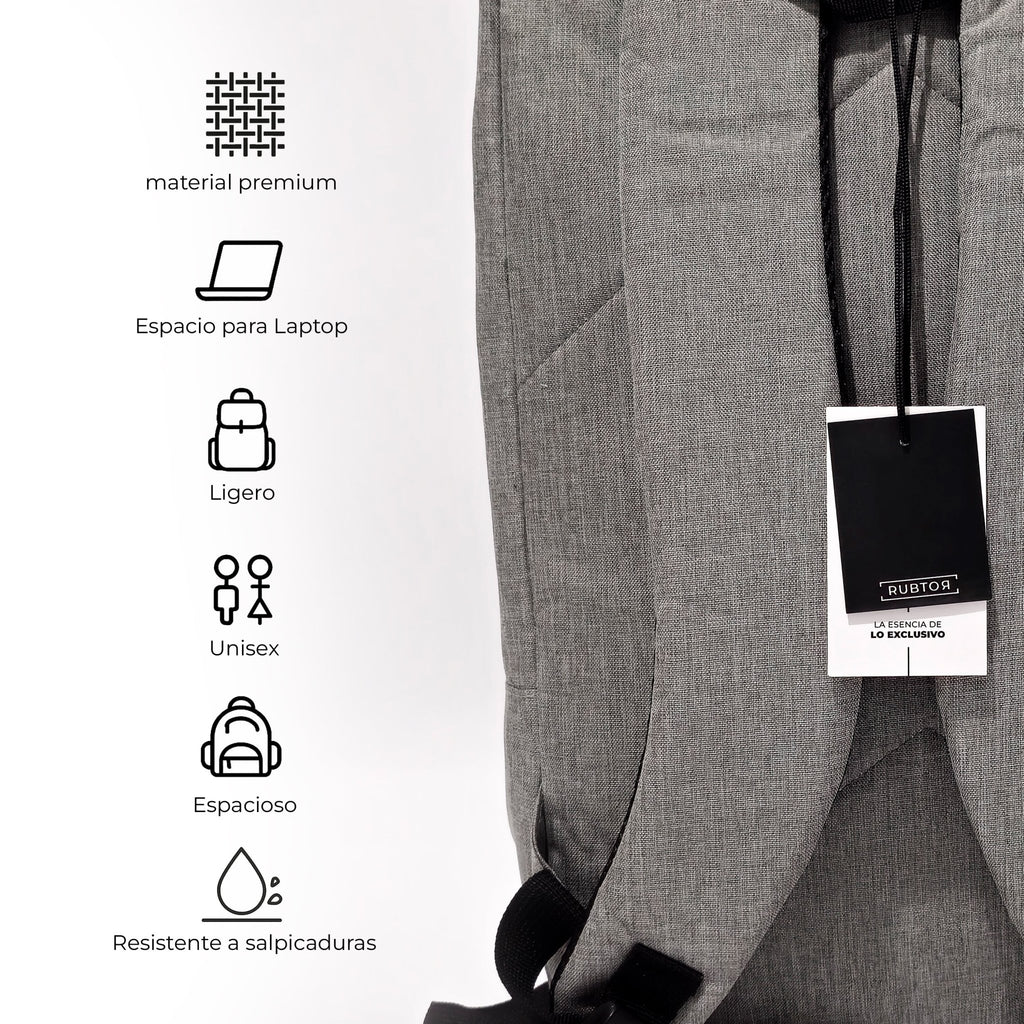 Morral Casual RUBTOR Gray Vora | minimalista unisex - RUBTOR