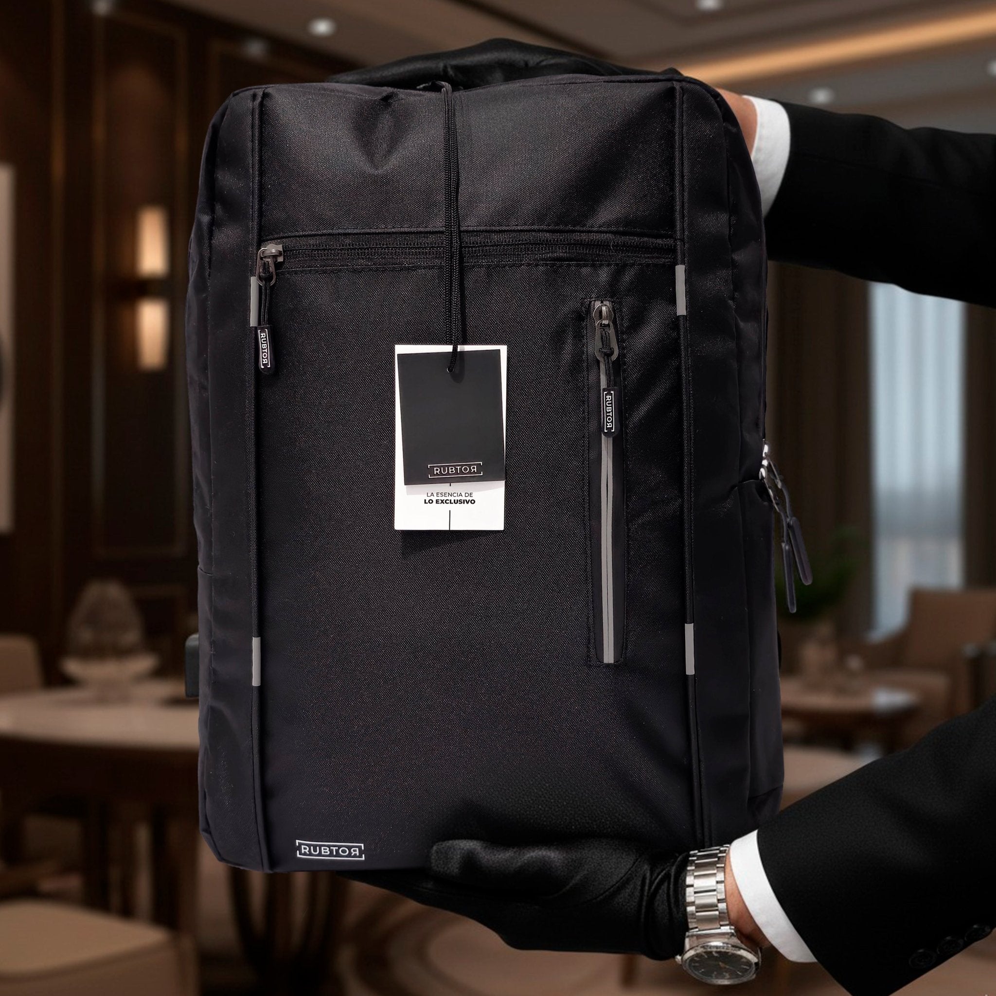 Morral Ejecutiva RUBTOR Black Vort | minimalista unisex - RUBTOR