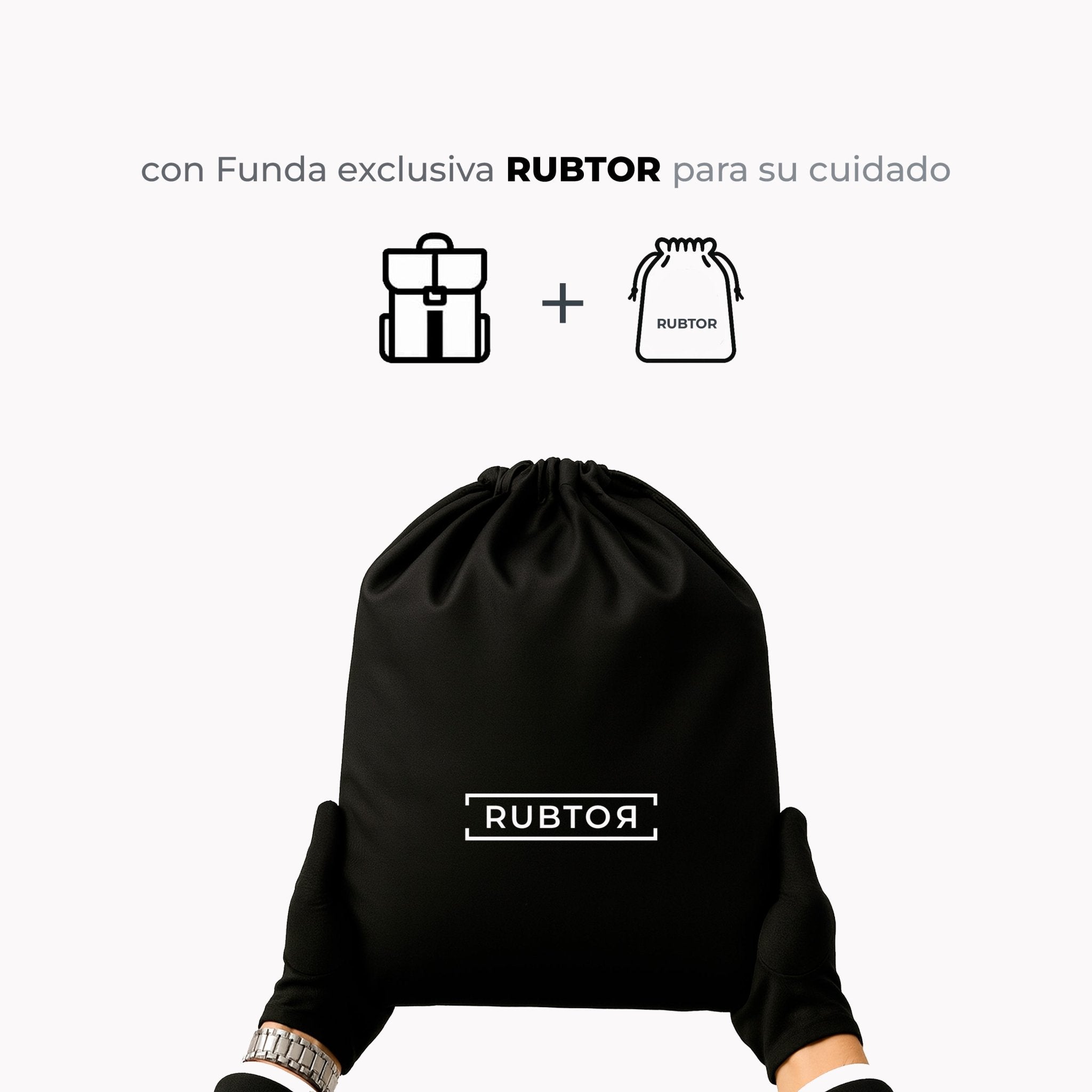 Morral Ejecutiva RUBTOR Black Vort | minimalista unisex - RUBTOR