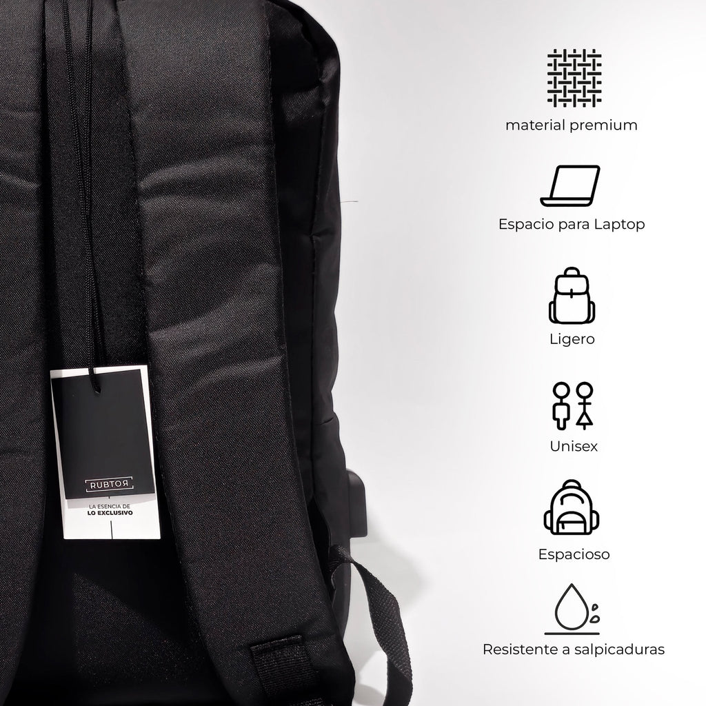 Morral Ejecutiva RUBTOR Black Vort | minimalista unisex - RUBTOR
