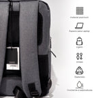 Morral Ejecutiva RUBTOR Gray Pora | minimalista unisex - RUBTOR