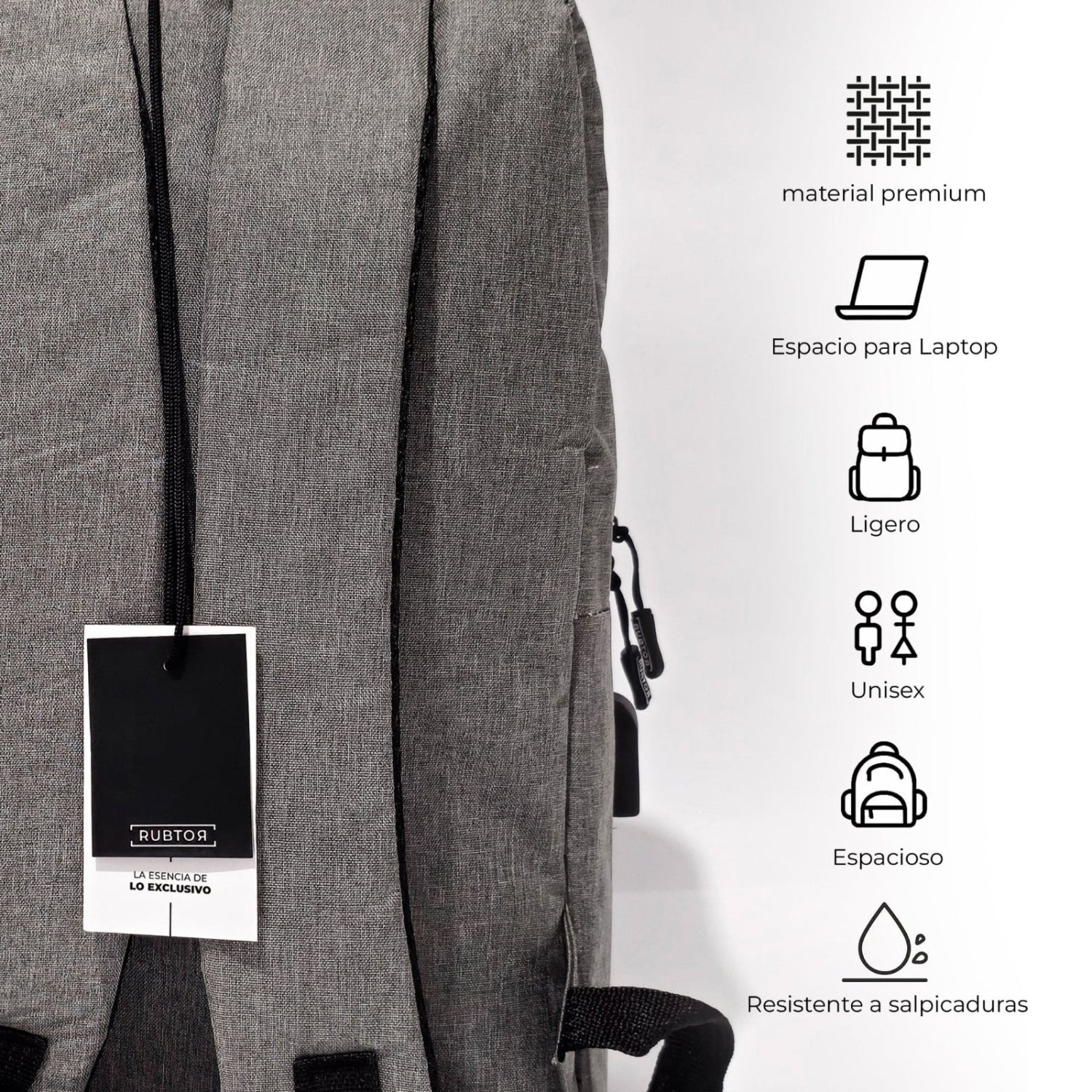 Morral Ejecutiva RUBTOR Gray Vort | minimalista unisex - RUBTOR