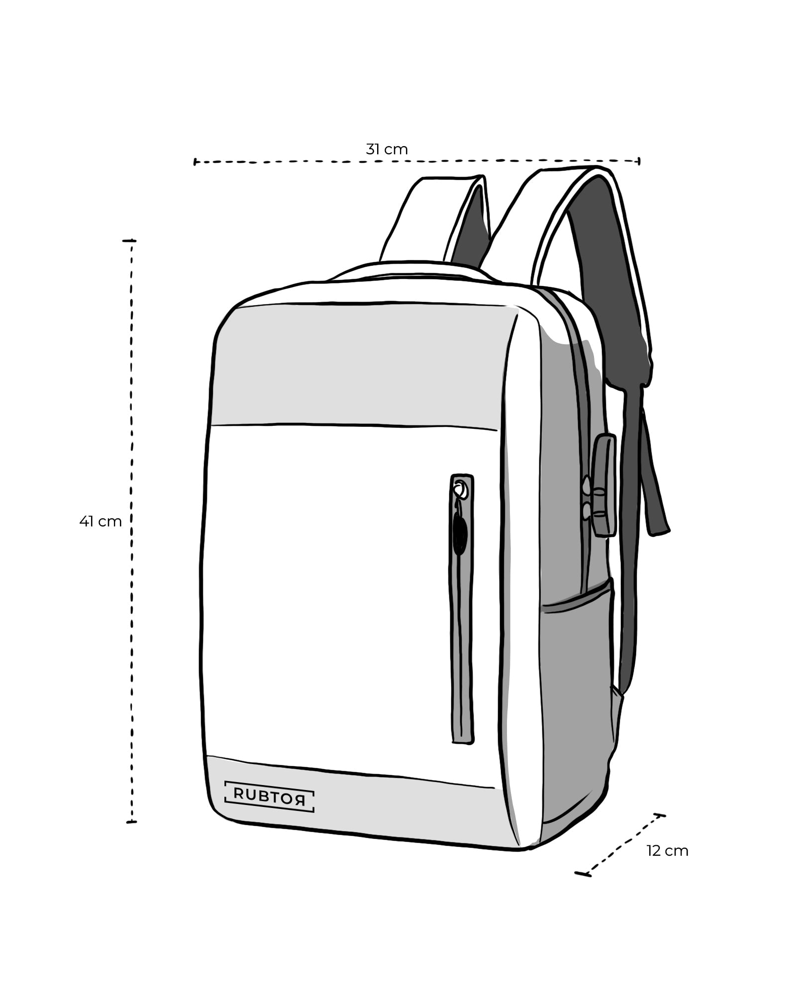 Morral Ejecutivo RUBTOR Black Port | minimalista unisex - RUBTOR