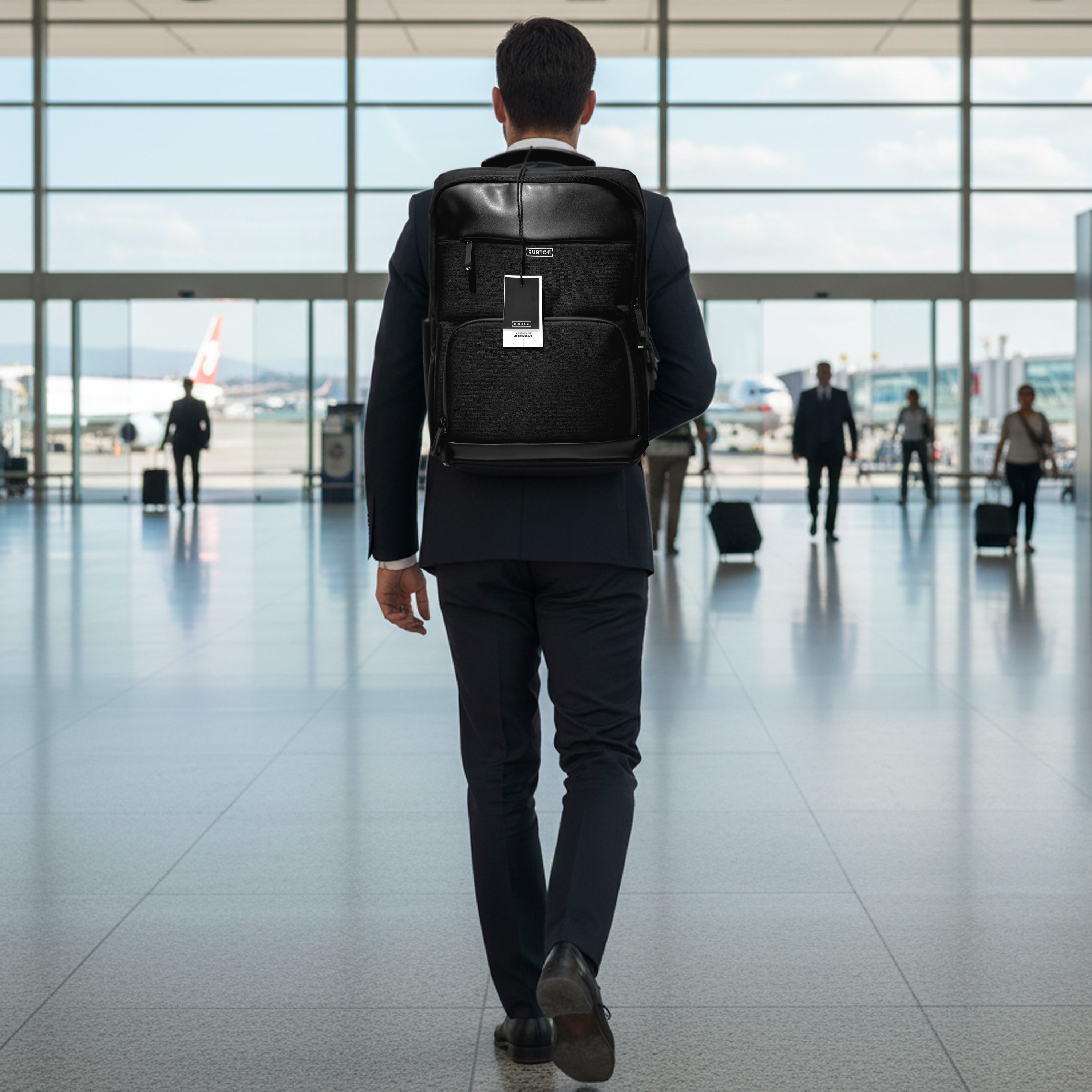 Morral Ejecutivo RUBTOR Black Pora | minimalista unisex