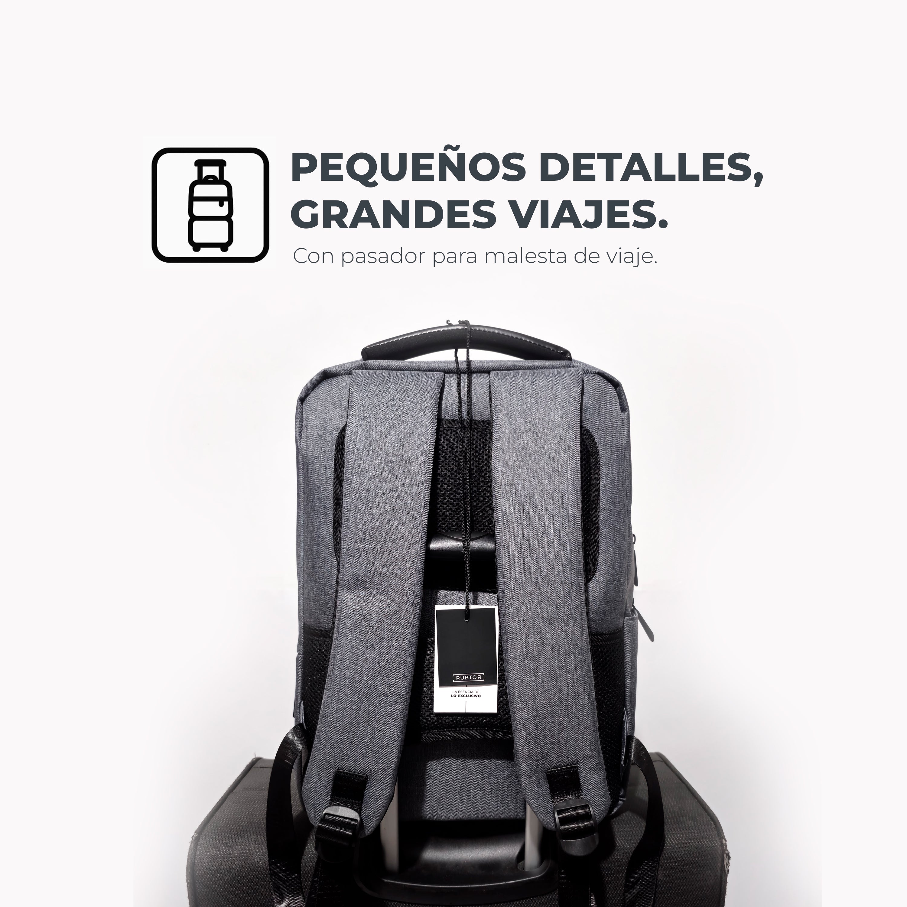 Morral Ejecutiva RUBTOR Gray Pora | minimalista unisex