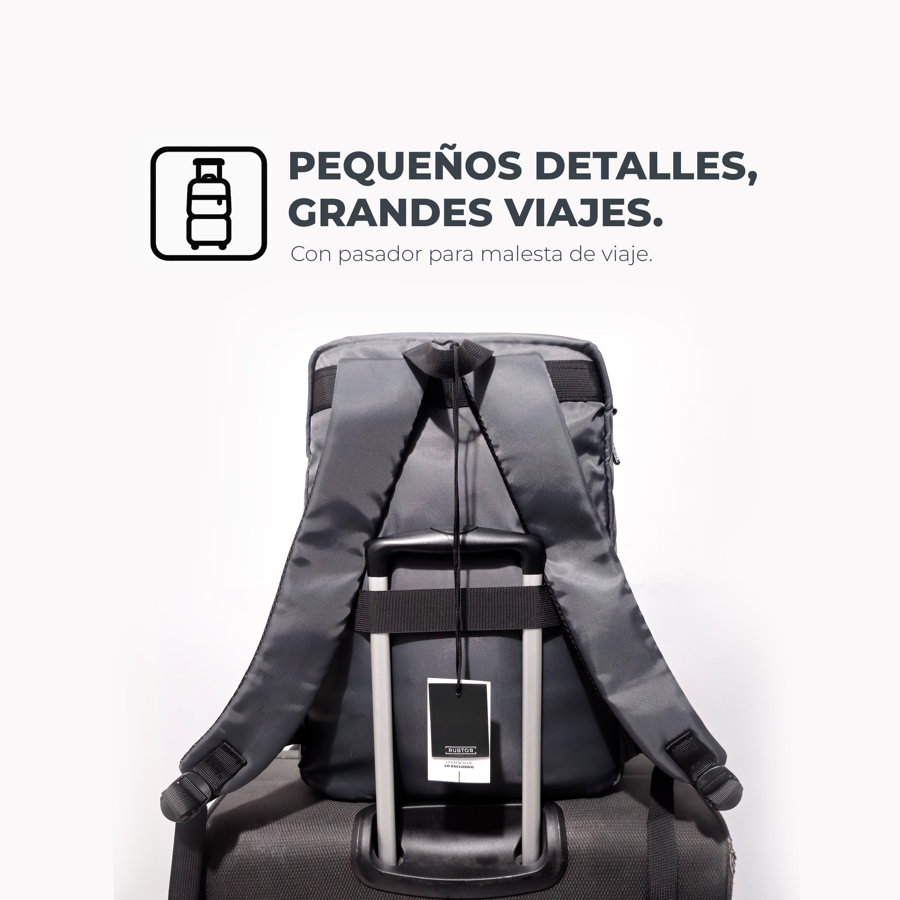 Morral Casual RUBTOR Black Pora | minimalista unisex